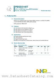 PBSS5140T datasheet pdf NXP Semiconductors