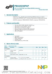 PBSS5230PAP datasheet pdf NXP Semiconductors