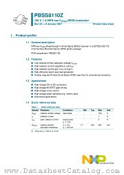 PBSS8110Z datasheet pdf NXP Semiconductors