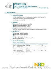 PBSS9110Z datasheet pdf NXP Semiconductors