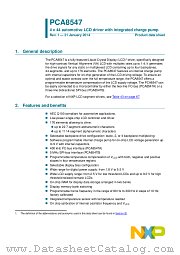 PCA8547BHT datasheet pdf NXP Semiconductors