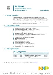 PCF8593P datasheet pdf NXP Semiconductors