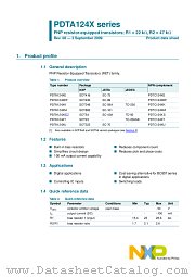 PDTA124XT datasheet pdf NXP Semiconductors