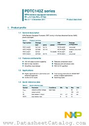 PDTC143ZT datasheet pdf NXP Semiconductors