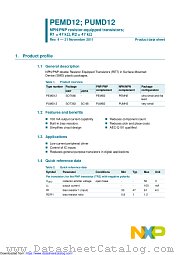 PEMD12 datasheet pdf NXP Semiconductors