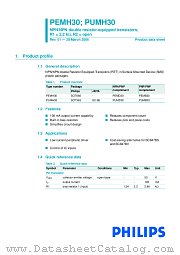 PEMH30 datasheet pdf NXP Semiconductors