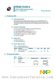 PESD1CAN-U datasheet pdf NXP Semiconductors