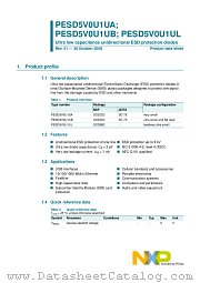 PESD5V0U1UA datasheet pdf NXP Semiconductors