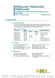 PESD5V0L4UW datasheet pdf NXP Semiconductors