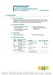 PHB20NQ20T datasheet pdf NXP Semiconductors