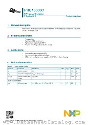 PHE13003C datasheet pdf NXP Semiconductors