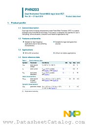 PHN203 datasheet pdf NXP Semiconductors