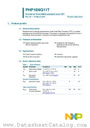 PHP18NQ11T datasheet pdf NXP Semiconductors