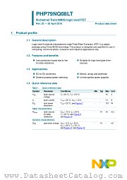 PHP79NQ08LT datasheet pdf NXP Semiconductors