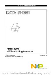 PMBT3904 datasheet pdf NXP Semiconductors