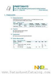 PMBT3904YS datasheet pdf NXP Semiconductors