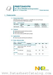 PMBT3946VPN datasheet pdf NXP Semiconductors