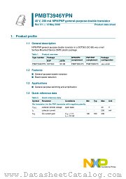 PMBT3946YPN datasheet pdf NXP Semiconductors
