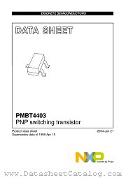 PMBT4403 datasheet pdf NXP Semiconductors