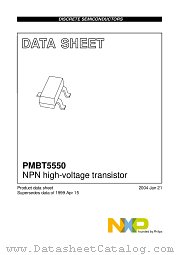 PMBT5550 datasheet pdf NXP Semiconductors