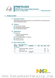 PMBTA42DS datasheet pdf NXP Semiconductors