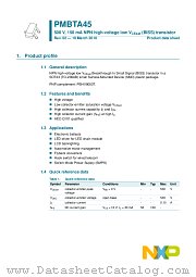 PMBTA45 datasheet pdf NXP Semiconductors