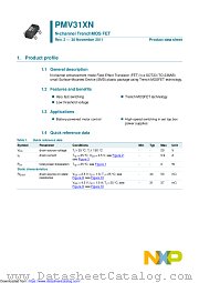 PMV31XN datasheet pdf NXP Semiconductors