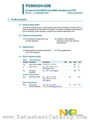 PSMN004-60B datasheet pdf NXP Semiconductors