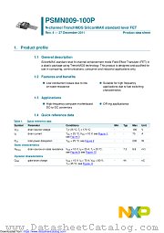 PSMN009-100P datasheet pdf NXP Semiconductors