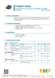 PSMN011-60ML datasheet pdf NXP Semiconductors