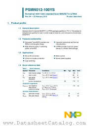 PSMN012-100YS datasheet pdf NXP Semiconductors