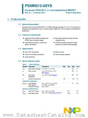 PSMN012-60YS datasheet pdf NXP Semiconductors
