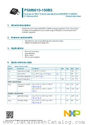 PSMN013-100BS datasheet pdf NXP Semiconductors