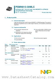 PSMN013-30MLC datasheet pdf NXP Semiconductors