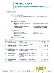 PSMN013-80YS datasheet pdf NXP Semiconductors