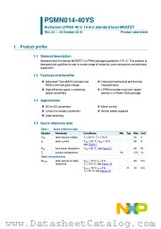 PSMN014-40YS datasheet pdf NXP Semiconductors
