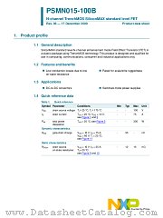 PSMN015-100B datasheet pdf NXP Semiconductors