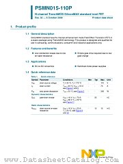 PSMN015-110P datasheet pdf NXP Semiconductors