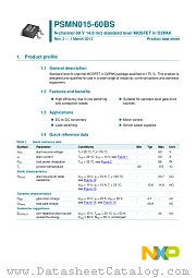 PSMN015-60BS datasheet pdf NXP Semiconductors