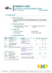 PSMN017-30EL datasheet pdf NXP Semiconductors