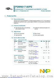 PSMN017-80PS datasheet pdf NXP Semiconductors