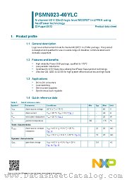 PSMN023-40YLC datasheet pdf NXP Semiconductors