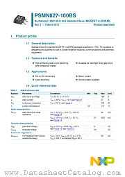 PSMN027-100BS datasheet pdf NXP Semiconductors