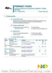 PSMN027-100XS datasheet pdf NXP Semiconductors