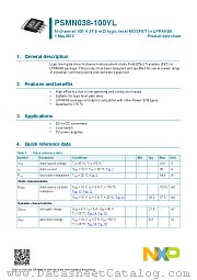 PSMN038-100YL datasheet pdf NXP Semiconductors