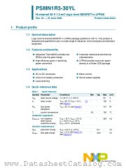 PSMN1R3-30YL datasheet pdf NXP Semiconductors