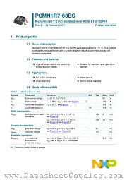 PSMN1R7-60BS datasheet pdf NXP Semiconductors