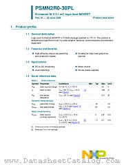 PSMN2R0-30PL datasheet pdf NXP Semiconductors