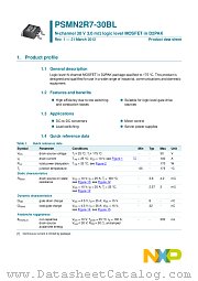PSMN2R7-30BL datasheet pdf NXP Semiconductors