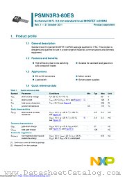 PSMN3R3-80ES datasheet pdf NXP Semiconductors
